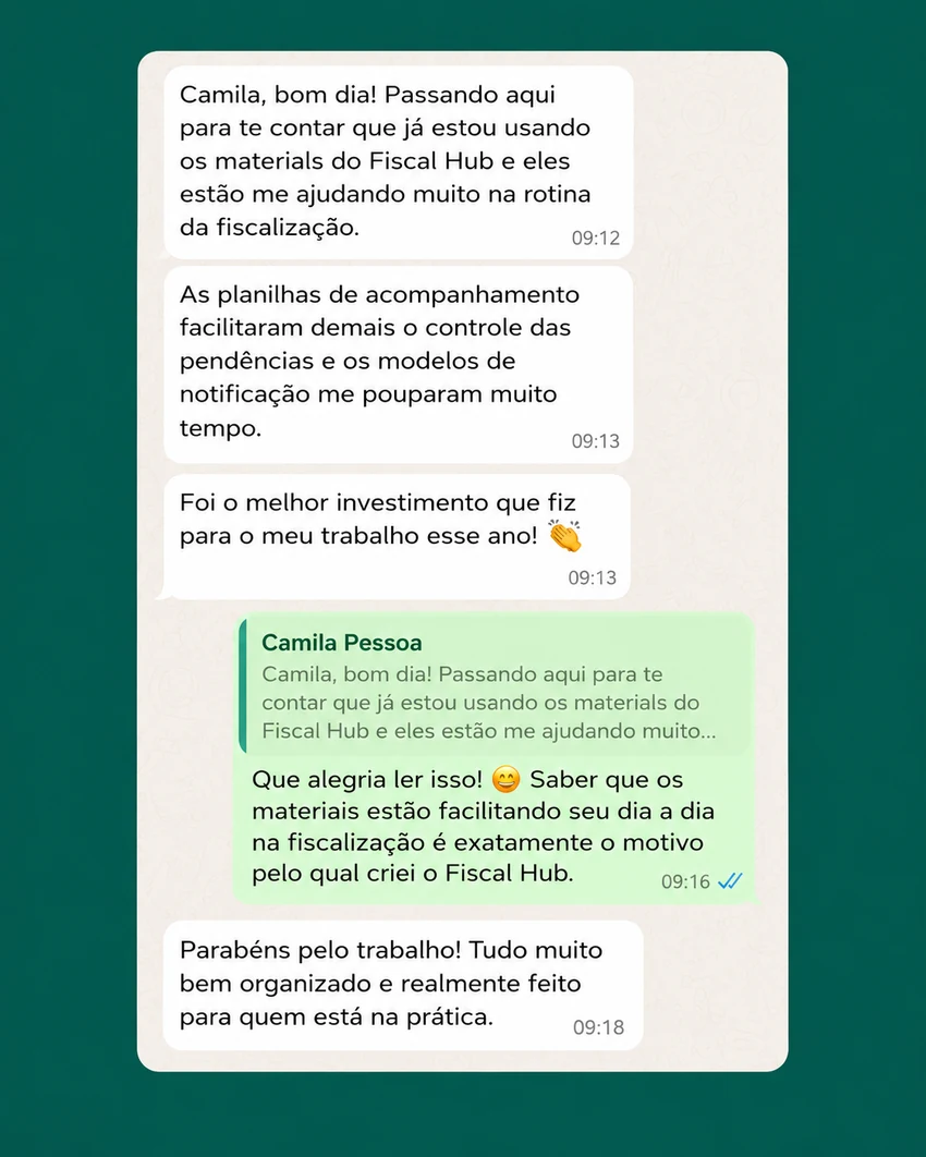 Depoimento sobre o Fiscal Hub